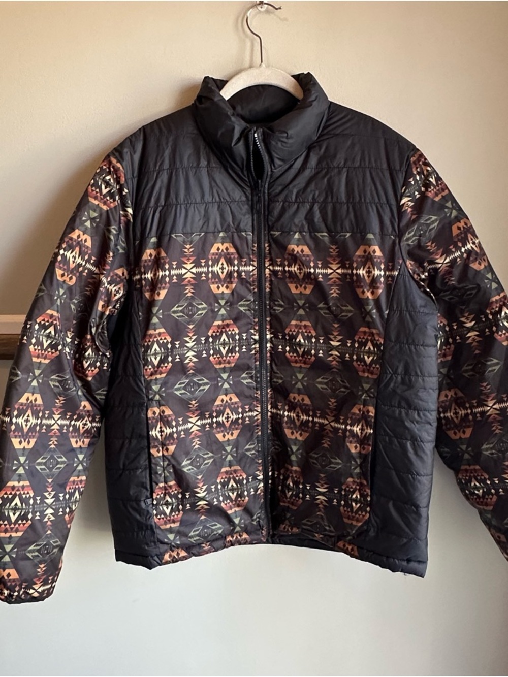 Pendleton Genesee Black Aztec Reversible Down Jacket​